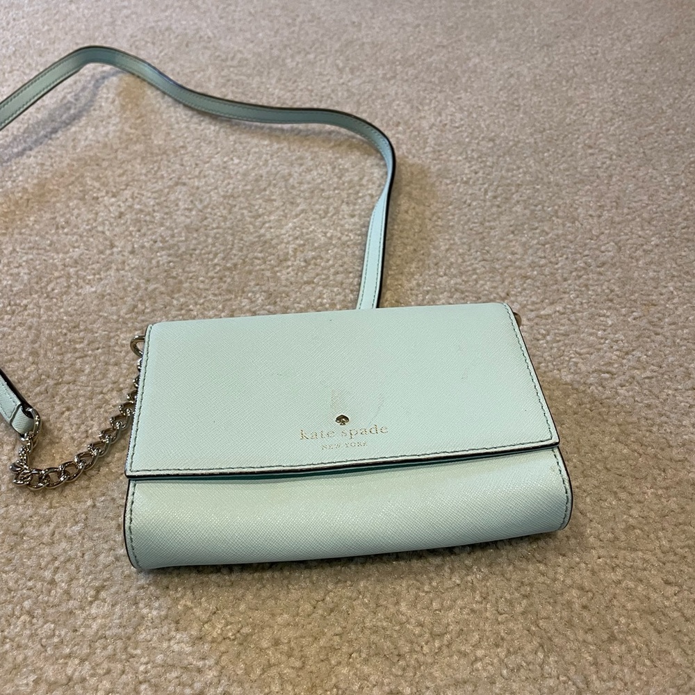 Kate Spade crossbody wallet in Seafoam Green